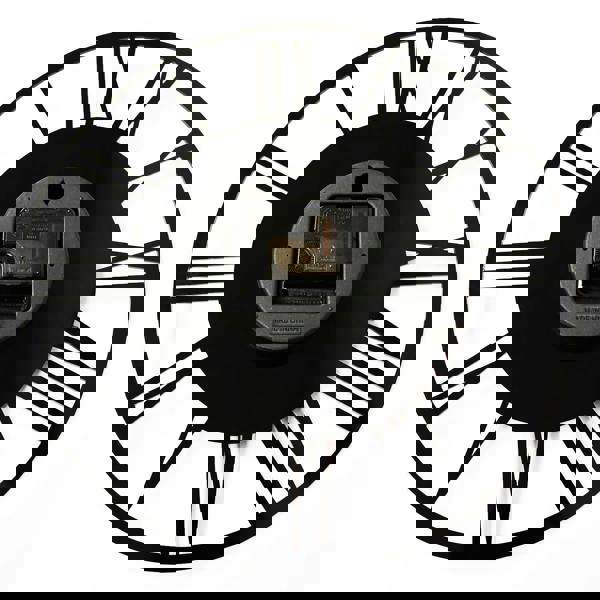 WALPLUS WC2134 - Acrylic Gloss Roman Wall Clock Black - 30 cm / 11.8 in