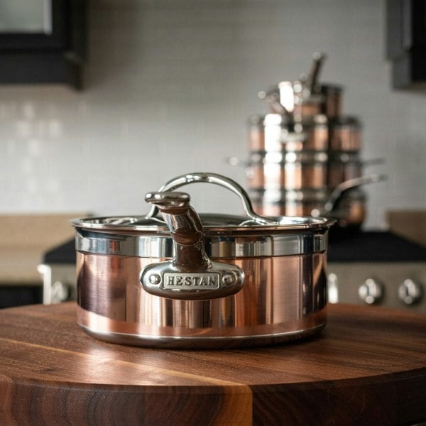 Hestan CopperBond Induction Copper Saucepan & Lid - Medium - 18cm