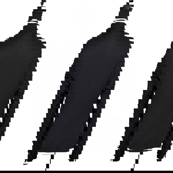 David WeJ Alfredo Cropped Double Breasted Velvet Peak Lapel Tuxedo- Black