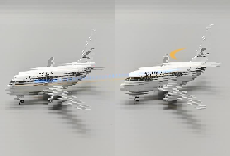 InFlight200 Frontier Airlines Boeing 737-2H4 N7381F Polished With Stand 1:200 Scale Inflight200 IF732F91024P