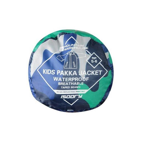 Mountain Warehouse Childrens/Kids Pakka Camo Waterproof Jacket - Blue - 