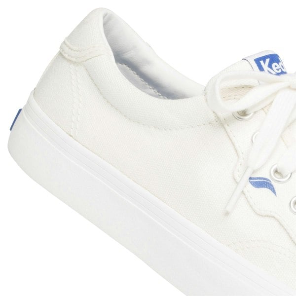 Keds Women's Crew Kick 75 Canvas White Shoes with Cushioned Footbed
