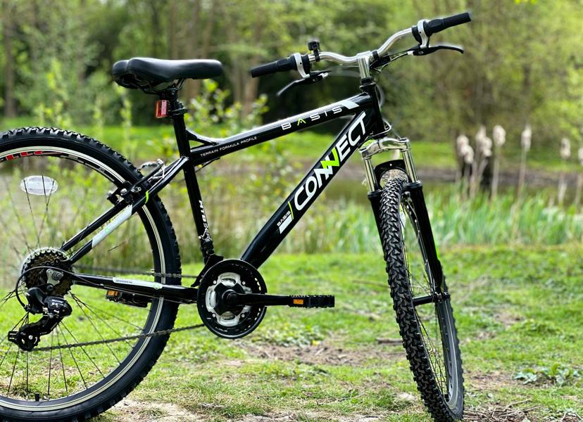 Basis Bikes Basis Connect Hardtail Mountain Bike, 26" Wheel - Black/Green