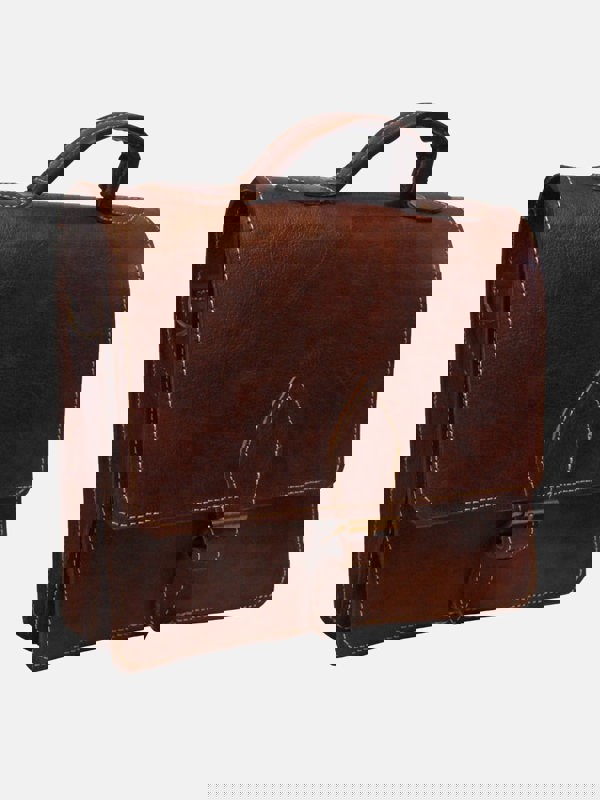 Berber Leather The Casablanca Mini Satchel in Dark Brown