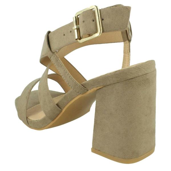 Spot On Ladies Spot On Strappy Heeled Sandals F12011