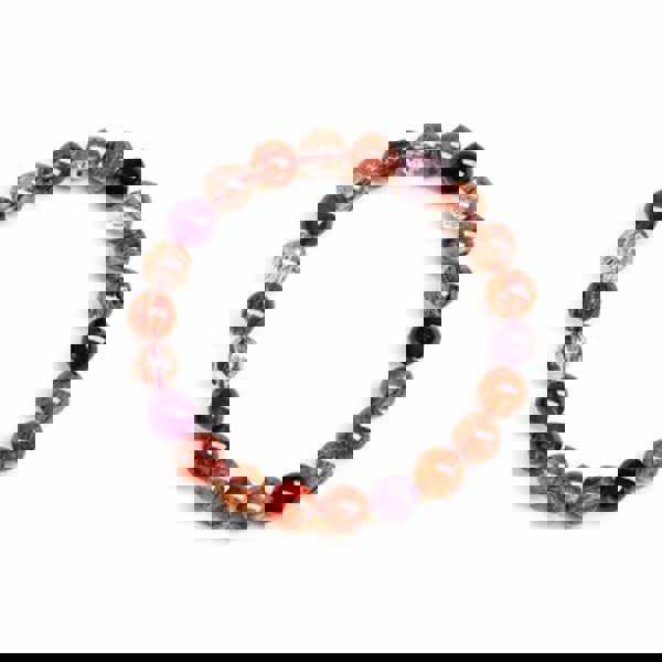 Leaper Natural Super Seven Buddha Bead Crystal Bracelet