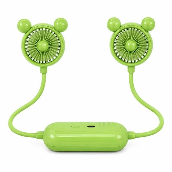 Dyzi Portable Neck Fan USB Rechargeable 3 Speed Green