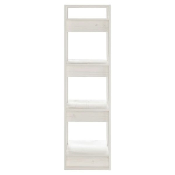Berkfield Book Cabinet/Room Divider White 41x35x125 cm Solid Wood Pine