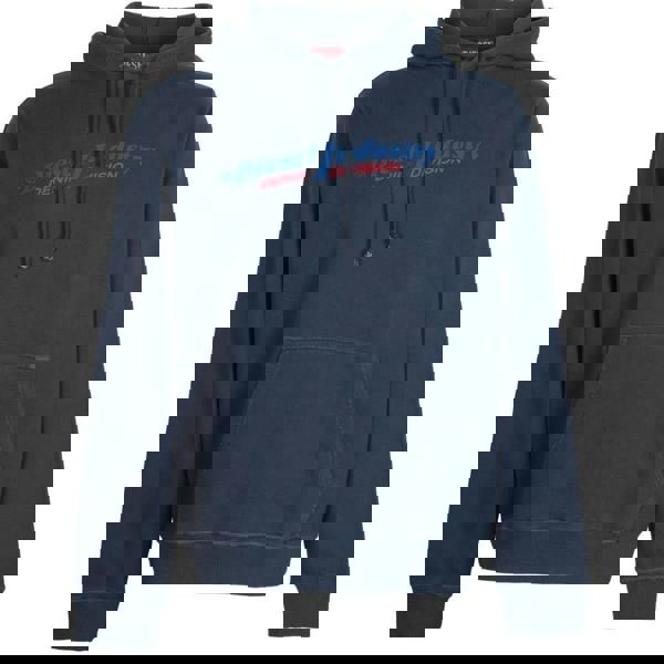Diesel Mens Industry Denim Division Hoodie - Navy Blue