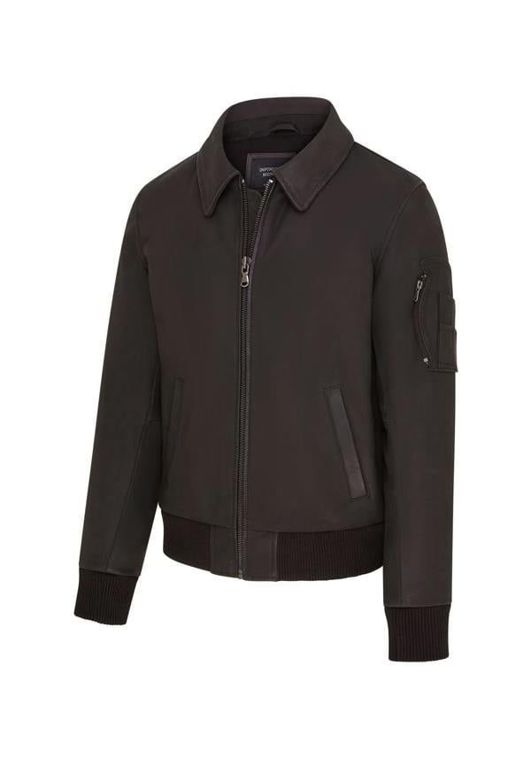 Infinity Leather Mens A2 Cowhide Leather Bomber Jacket-Eura