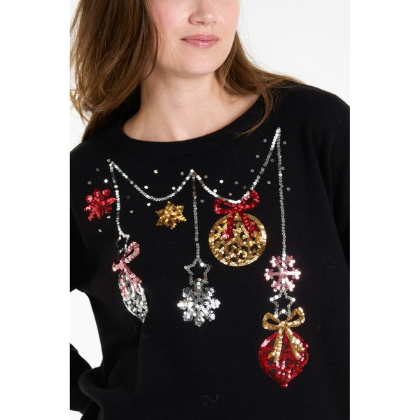 Blue Vanilla Christmas Jingle Bell Bauble Jumper