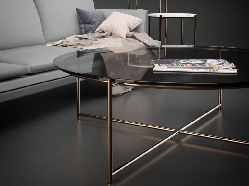 Adriana Small coffee table with shelf by Gillmore British Design