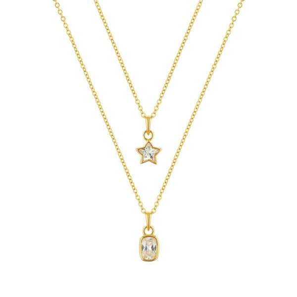 divine star gold plated necklace, sustainable  jewellery