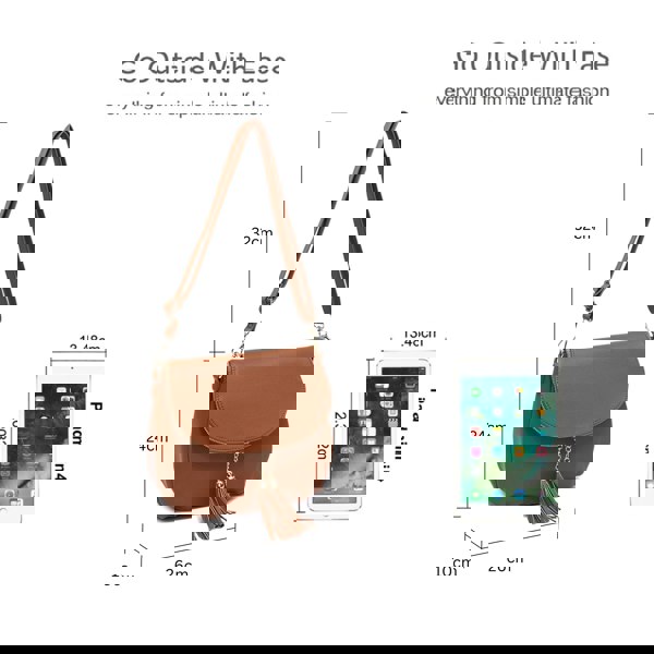 Pluspup Tassel Flap Shoulder Bag with Adjustable Strap and Inner Pocket