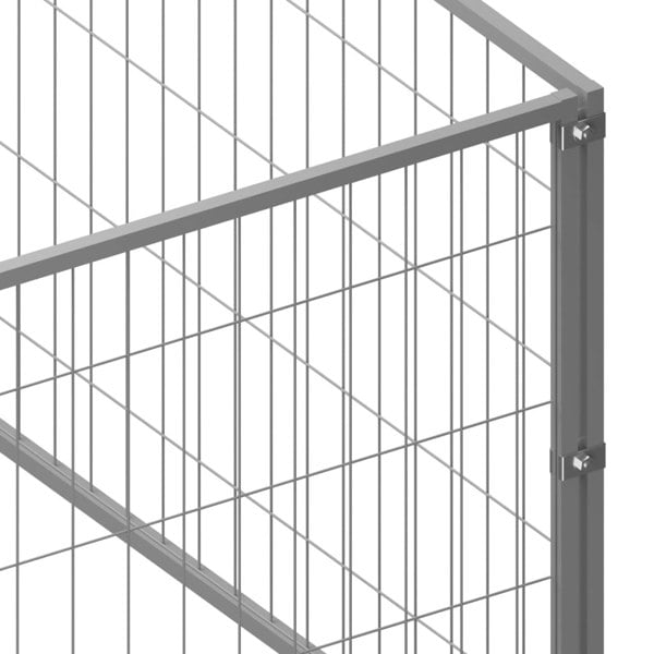 Berkfield Dog Kennel Silver 6 m2 Steel
