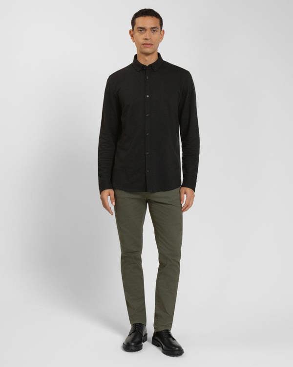 Steel & Jelly Textured Long Sleeve Jersey Shirt