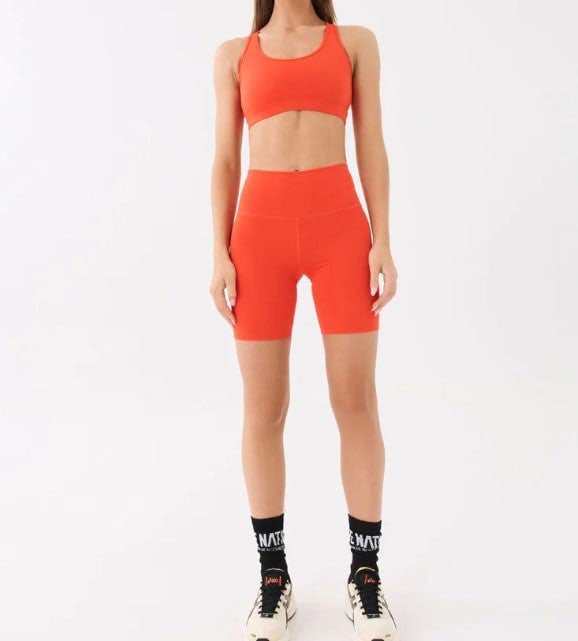 P.E Nation PE Nation Womens Rudimental Bike Short in Red