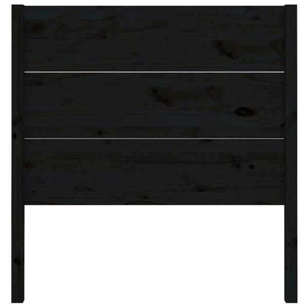 Berkfield Headboard Black 96x4x100 cm Solid Wood Pine
