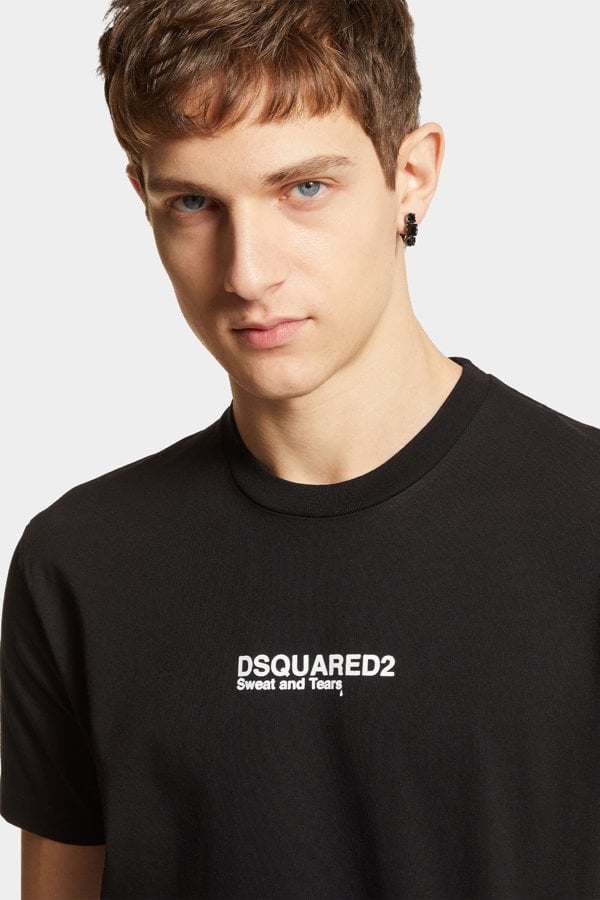 Dsquared2 Sweat and Tears Logo Cool Fit T-Shirt - Black