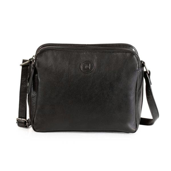 PRIMEHIDE Orion Leather Handbag Double Zipper
