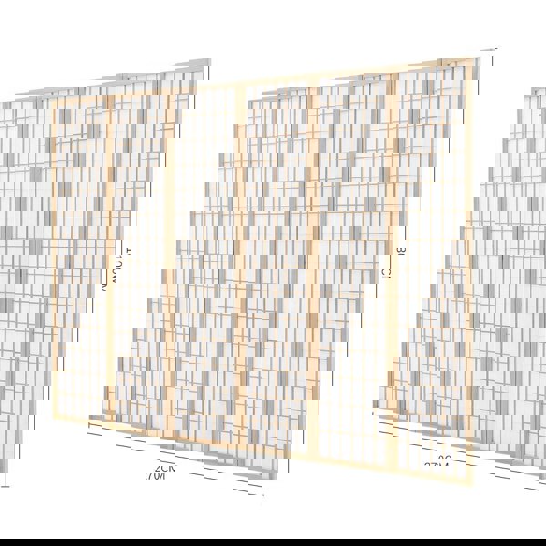 6-Panel Solid Wood Folding Room Divider Screen Natural Room Dividers Living and Home