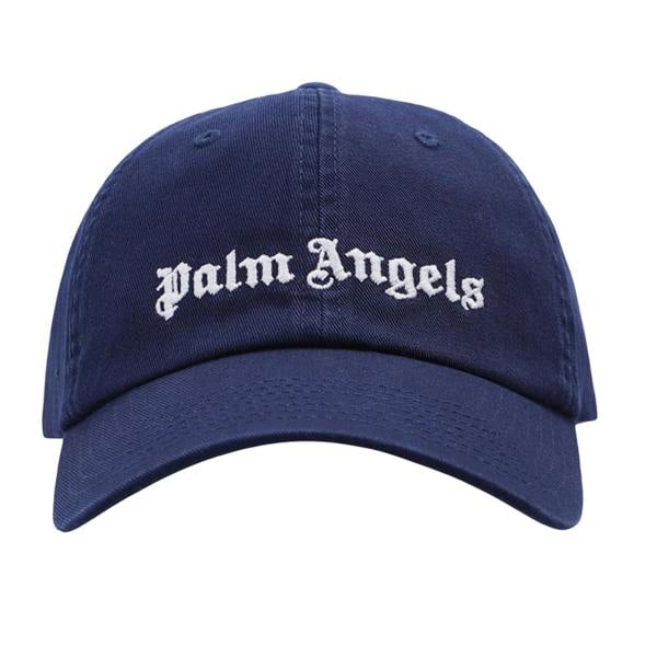 Palm Angels Unisex Adult Logo Baseball Cap - Navy Blue/White - 