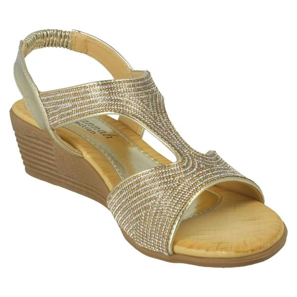 Savannah Ladies Savannah Wedge Heeled Sandals F12131