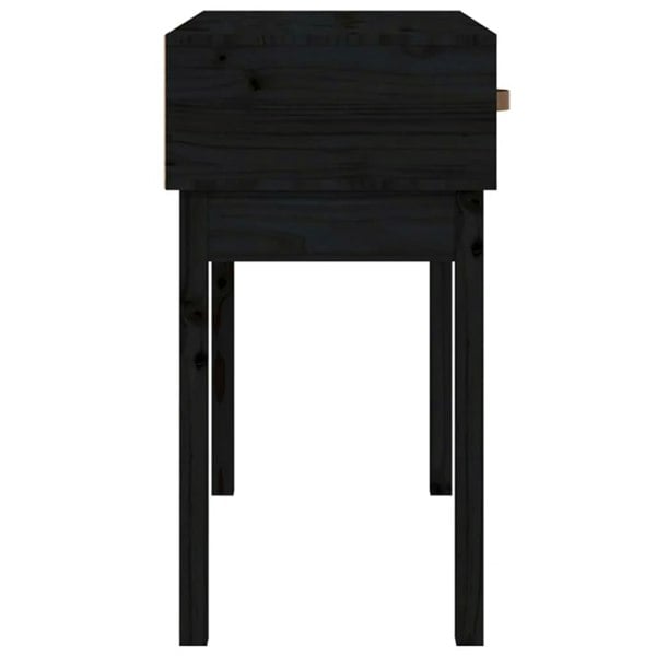 Berkfield Console Table Black 76.5x40x75 cm Solid Wood Pine