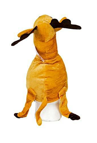 Reindeer Plush Novelty Christmas Hat for Adults and Kids, Soft Beige Fancy Dress Headwear image 6