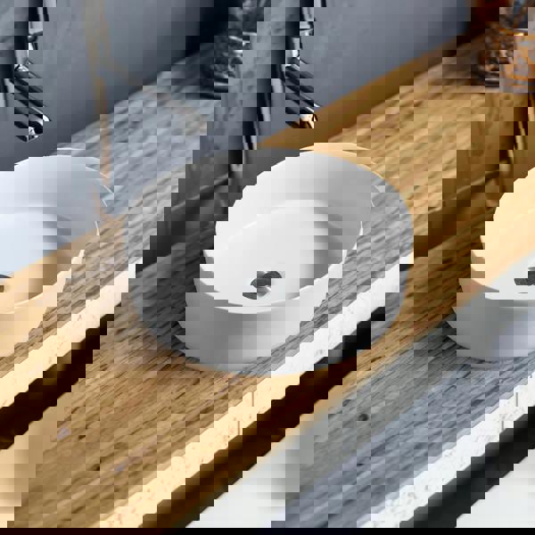 5089 ceramic 121cm thin edge double inset basin with dipped bowl