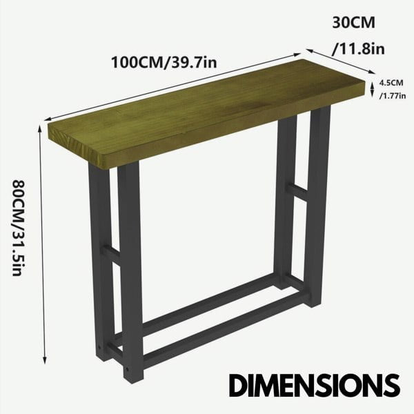 Rafaelo Mobilia 100CM Wide Narrow Console Table Industrial Style