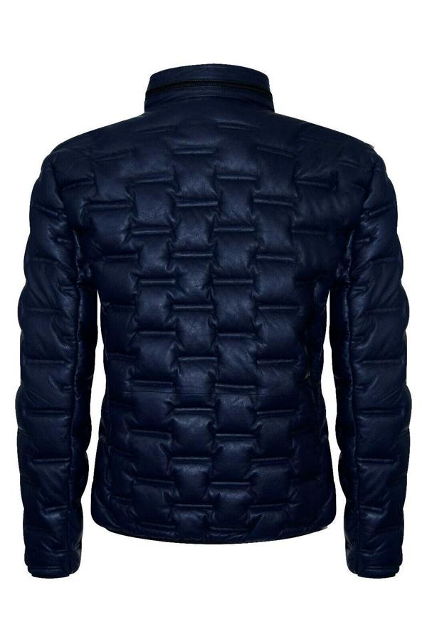 Infinity Leather Men's Puffer Quilted Bomber Leather Jacket - Recife