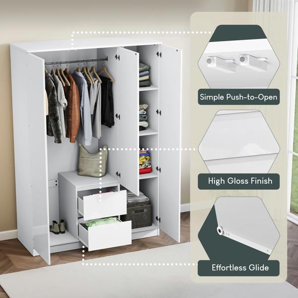 Vida Designs Glinton 3 Door 2 Drawer Wardrobe
