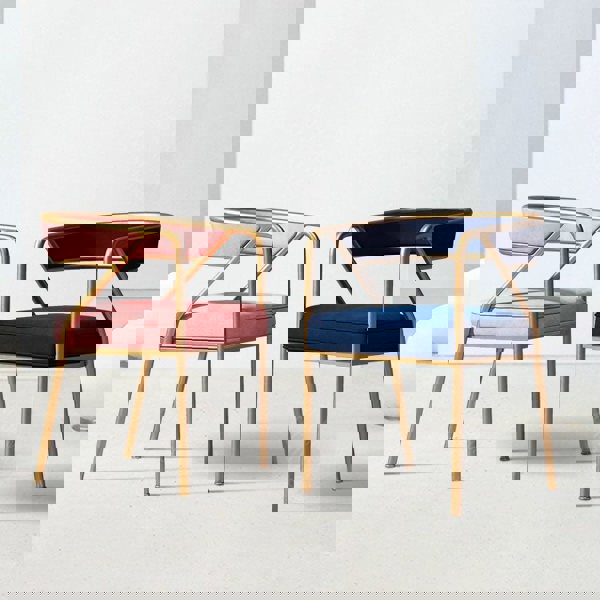 Dwight Dining Chair, Gold Frame-Weilai concept-Weilai Concept