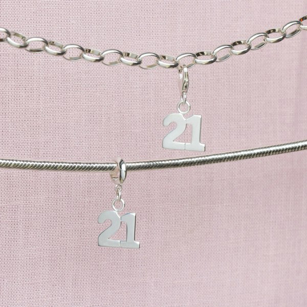 Mylee London 21 Pendant Charm - Sterling Silver