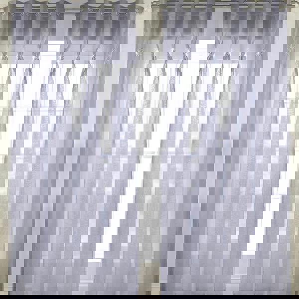 Luxury Living Linen Look Voile Ring Top Curtain Pair
