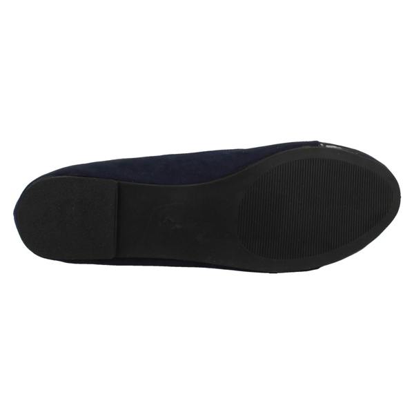 Spot On Ladies Spot On Bow Detailed Flat Ballerina Casual Shoes F80598