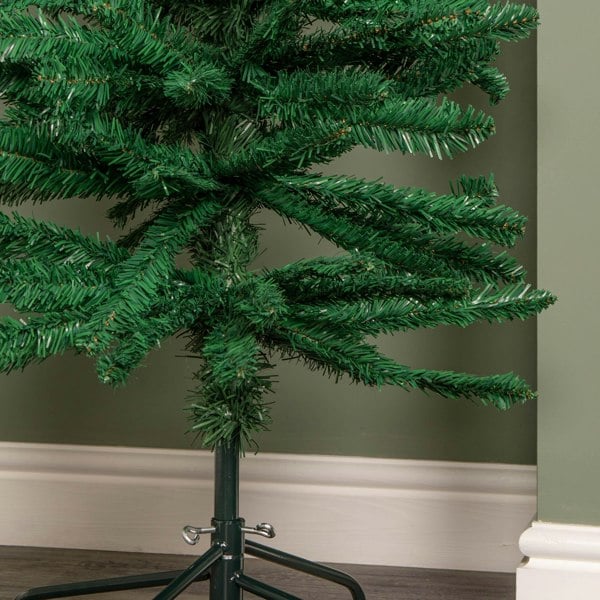 Samuel Alexander 8ft (2.4m) Green Artificial Pencil Christmas Tree With Green Metal Stand and 460 Tips