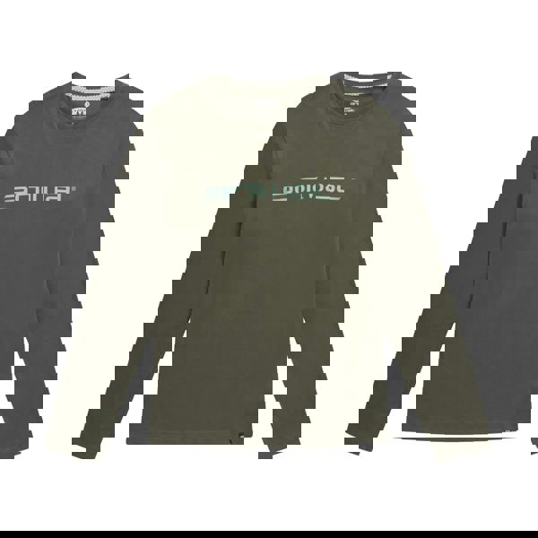 Animal Mens Classico Logo Organic Long-Sleeved T-Shirt - Khaki Green - 