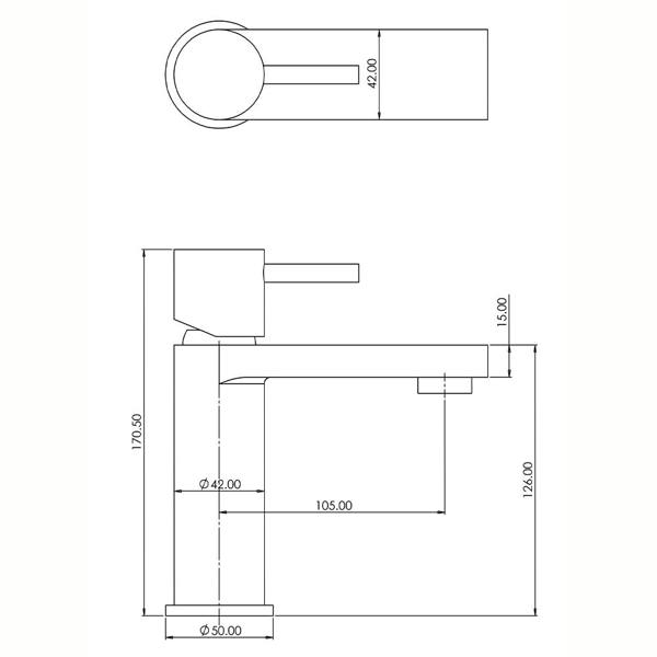 Flode Eslov | Mono Basin Mixer Tap | Brushed Brass
