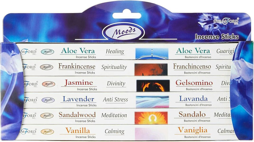 Stamford Moods Incense Sticks Gift Set, 6 packs x 8 sticks