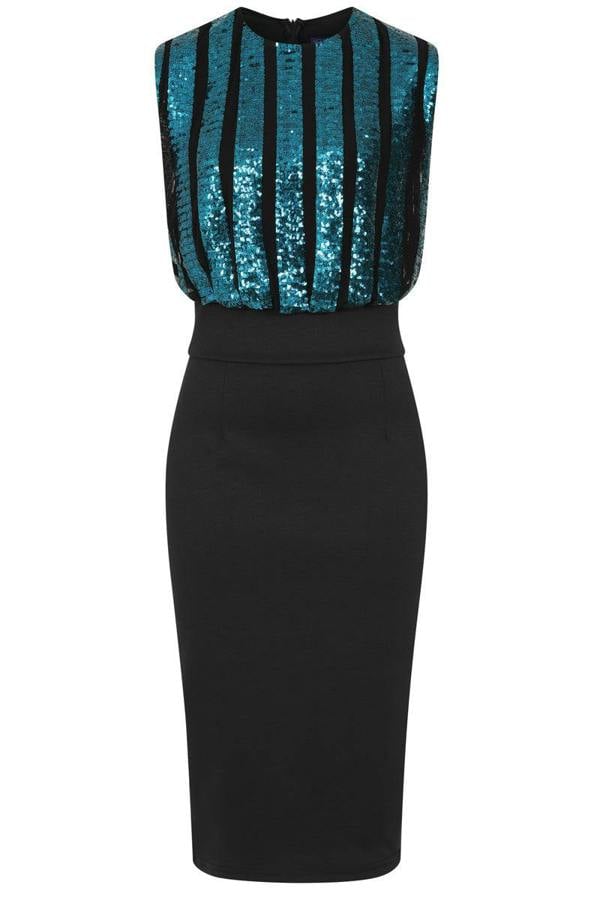 HotSquash Sequin Bodice Ponte Dress