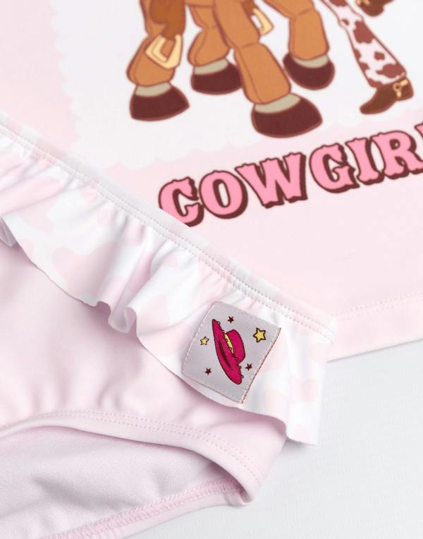 Disney Toy story Girls Pink Jessie & Bullseye 2 Piece Swim Set