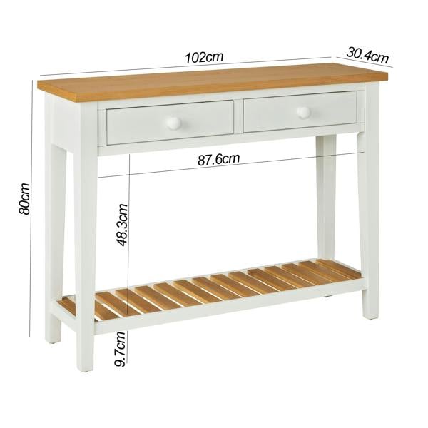 Statement Furniture Ludlow White Console Table with Storage