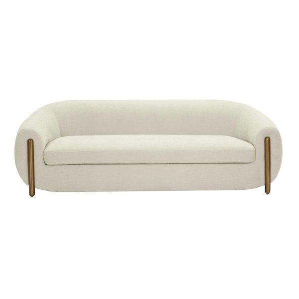 Furniture Edit Lina Cream Textured Linen Sofa