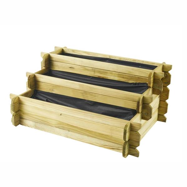 Cerland Angelic 3-Tier Raised Bed 80cm x 60cm 137L Raised Planter Vegetable Bed
