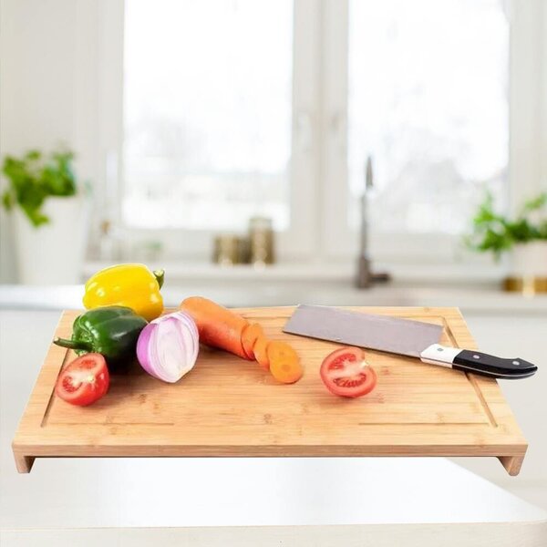 Havendro Set of 2 Bamboo Chopping Board Induction Ceramic Hob Cover Worktop Saver