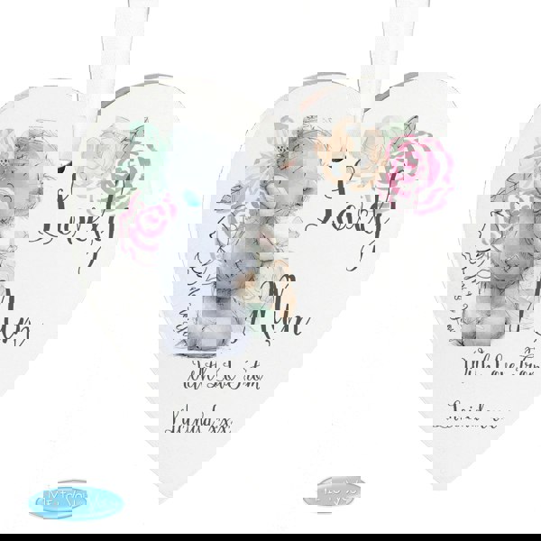 Personalised Memento Company Personalised Me to You Floral Wooden Heart Decoration