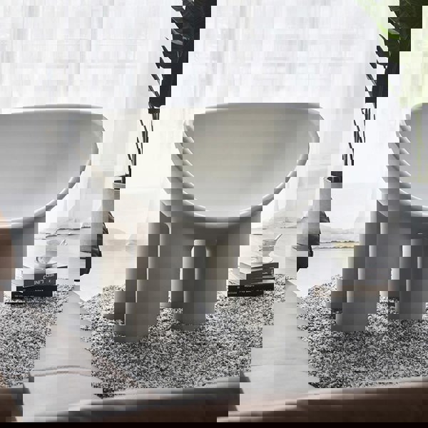 Roly Poly Fiberglass Armchair With Cushion, Grey-Weilai Concept-Weilai Concept