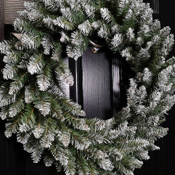 Samuel Alexander 60cm Snow Tip Christmas Wreath with 160 Bullet Tips